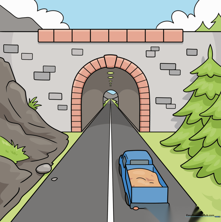Easy Tunnel in One-Point Perspective