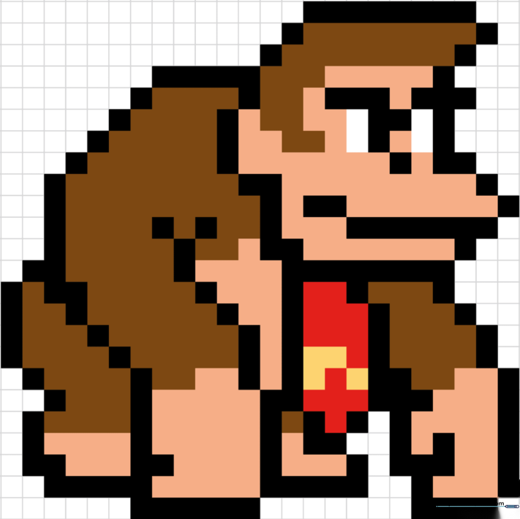Donkey Kong Pixel Art