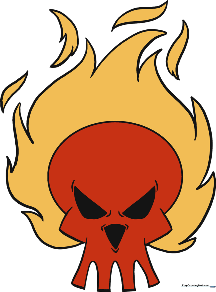 Flaming Skull
