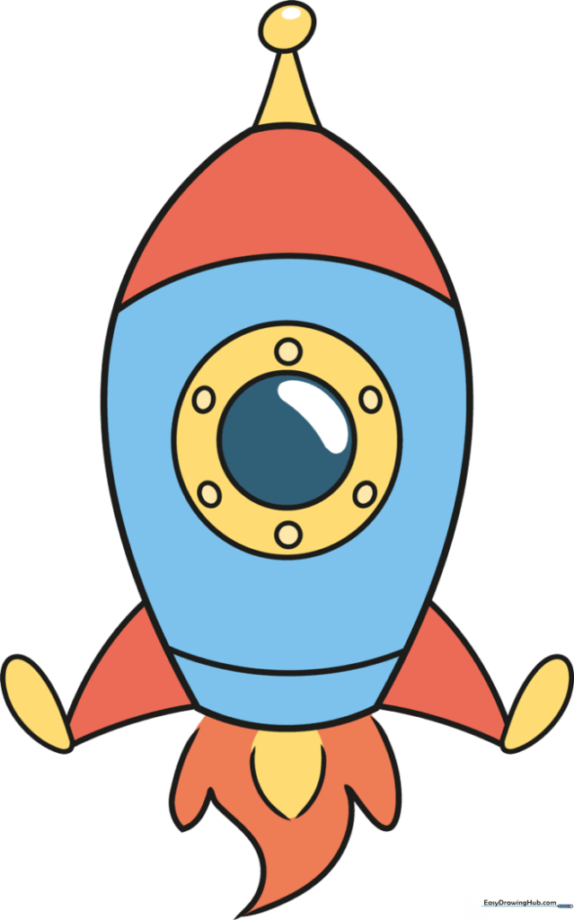Easy Cartoon Space Rocket