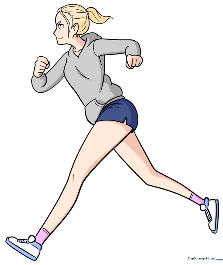 Running Anime Girl