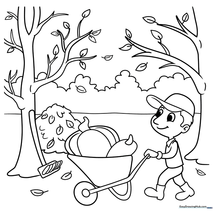 Autumn Season Scenery Sheet