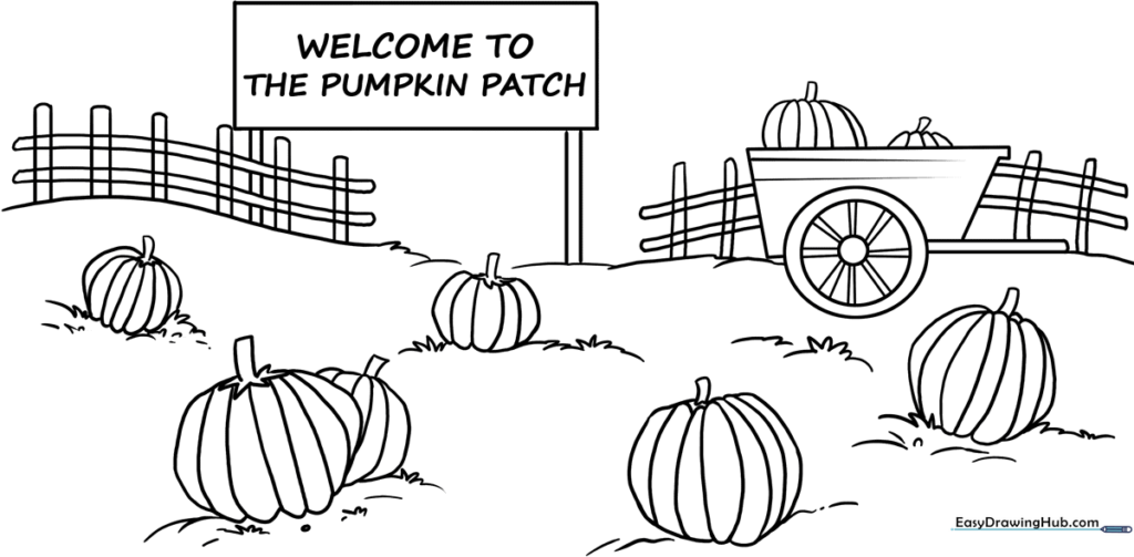 Pumpkin Patch Coloring Sheet