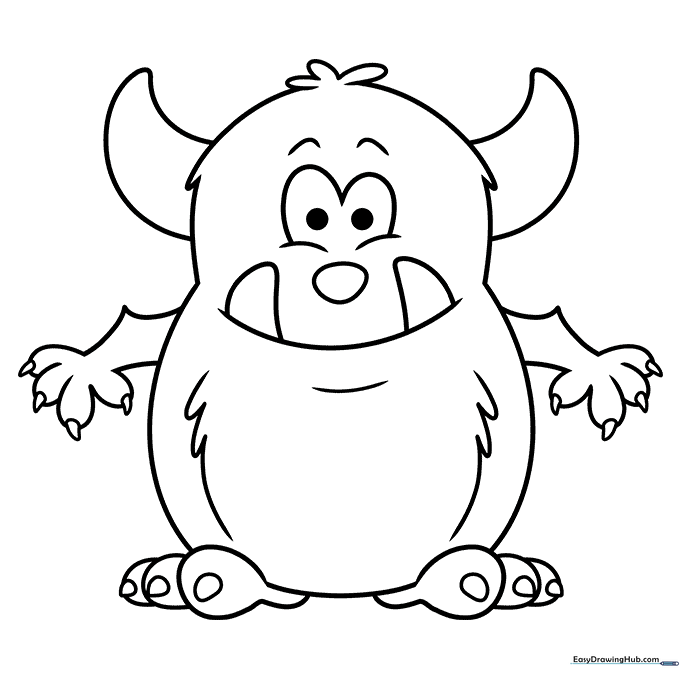 Cute Monster Coloring Sheet