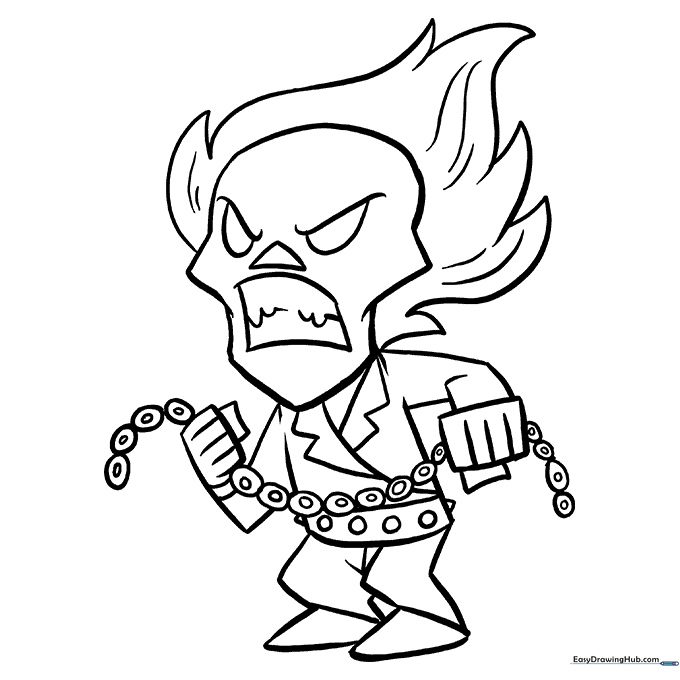 Ghost Rider Coloring Sheet