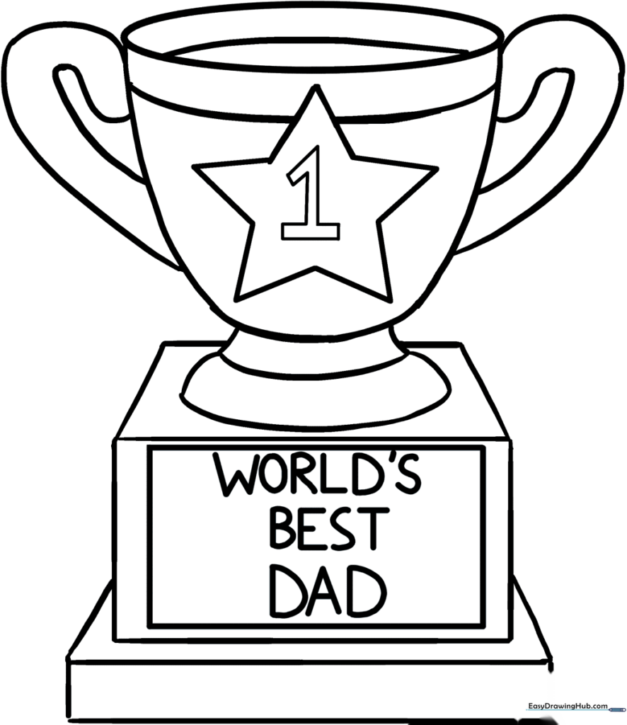 Dad’s Trophy Coloring Sheet