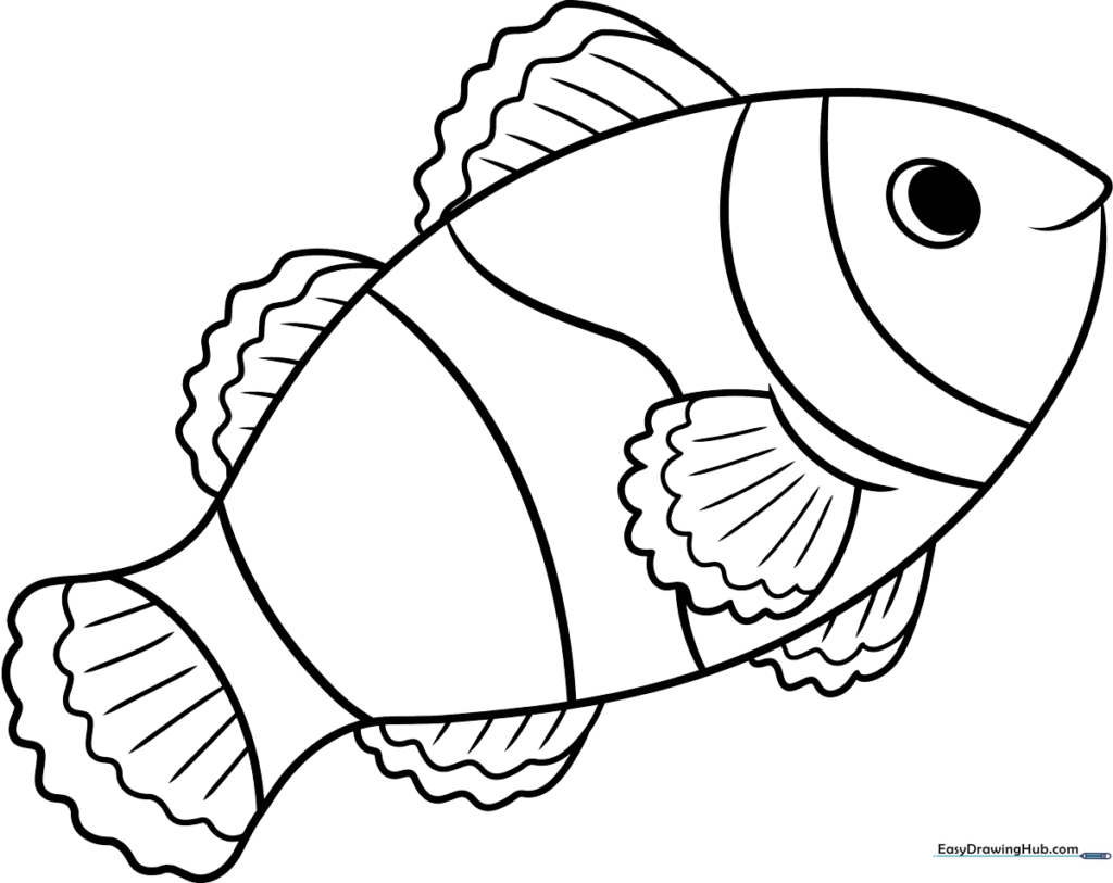 Easy Clownfish Coloring Sheet