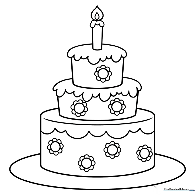 Layered Cartoon Cake