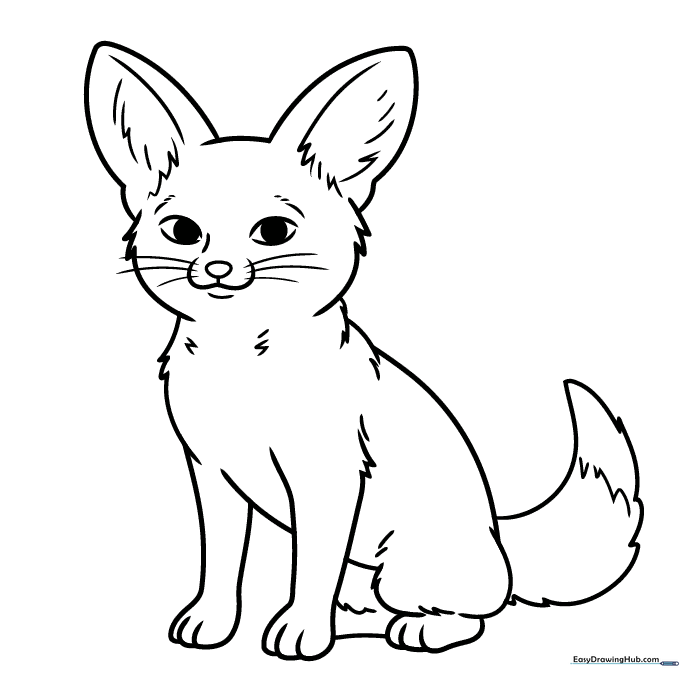 Fennec Fox Coloring Sheet