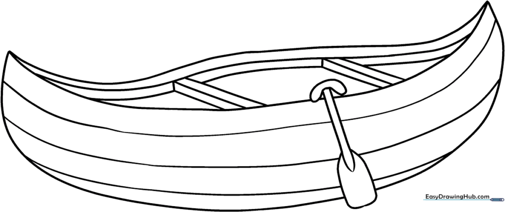 Canoe Coloring Sheet