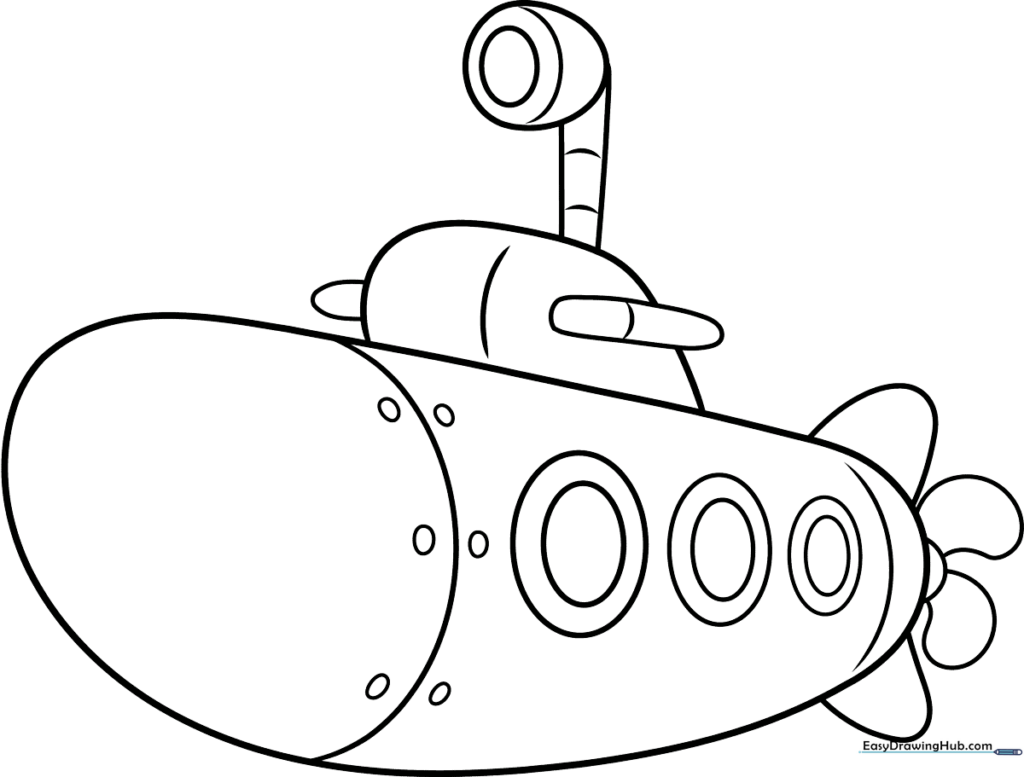 Submarine Coloring Sheet