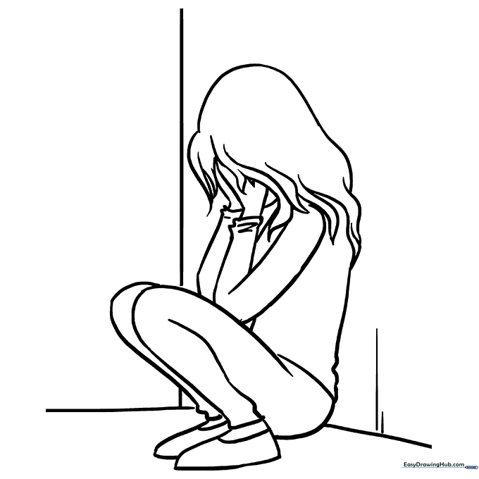 Expressive Crying Girl