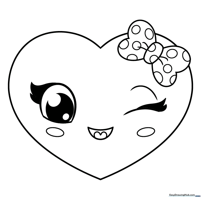 Cute Heart Coloring Sheet
