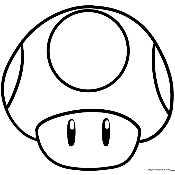 Mario Mushroom Coloring Sheet