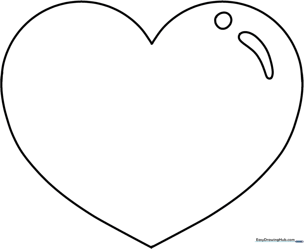 Easy Heart Coloring Sheet