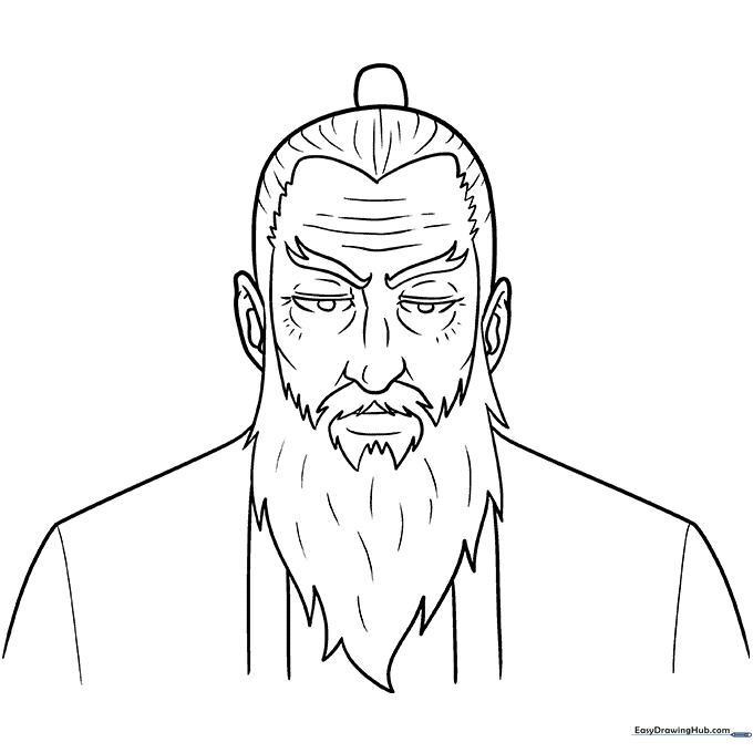 Anime Old Man Coloring Sheet