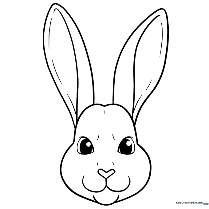 Bunny Face Coloring Sheet