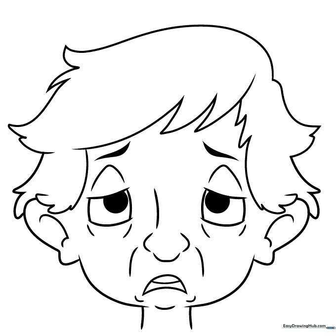 Tired Face Coloring Sheet