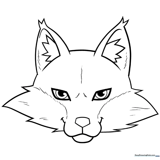 Fox Face Coloring Sheet