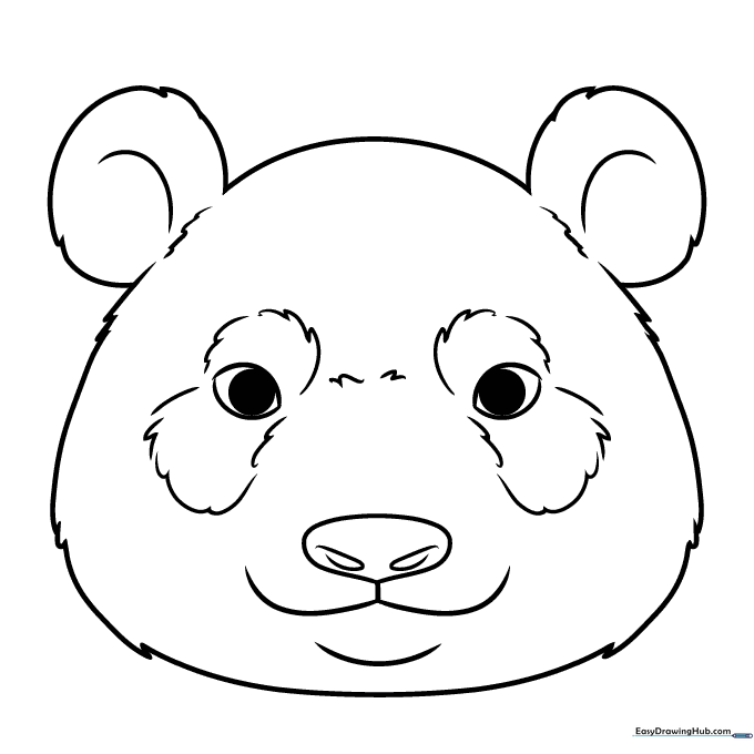 Panda Face Coloring Sheet