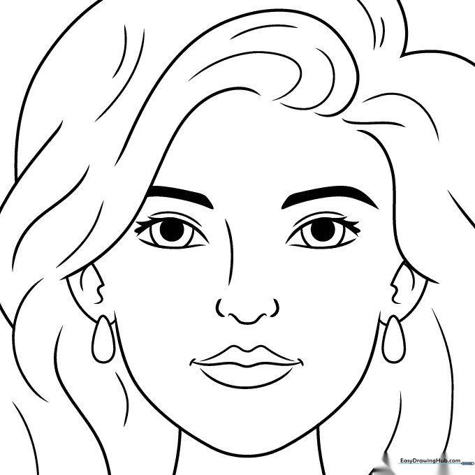 Face Portrait Coloring Sheet