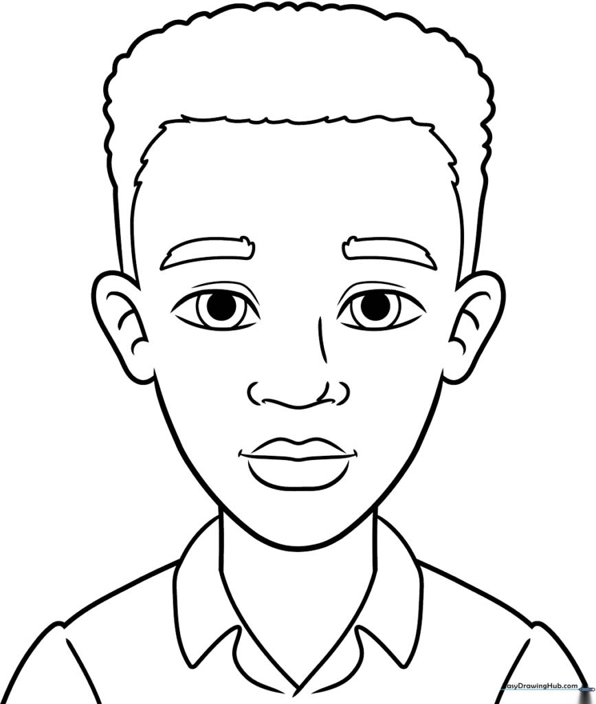 Black Boy Coloring Sheet