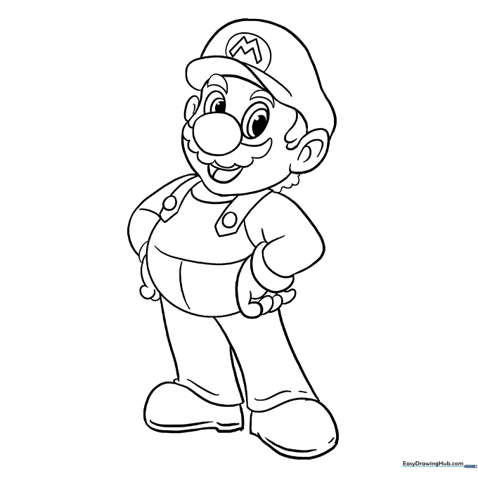 Super Mario Coloring Sheet