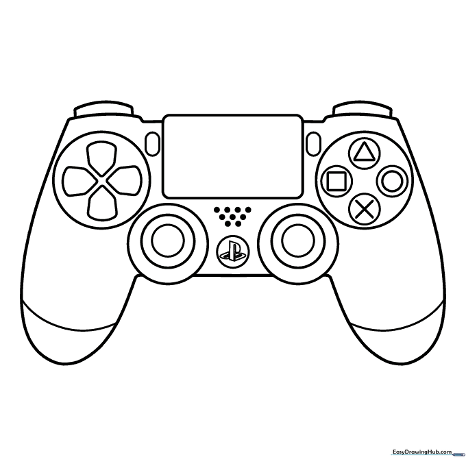 PS4 Controller Coloring Sheet