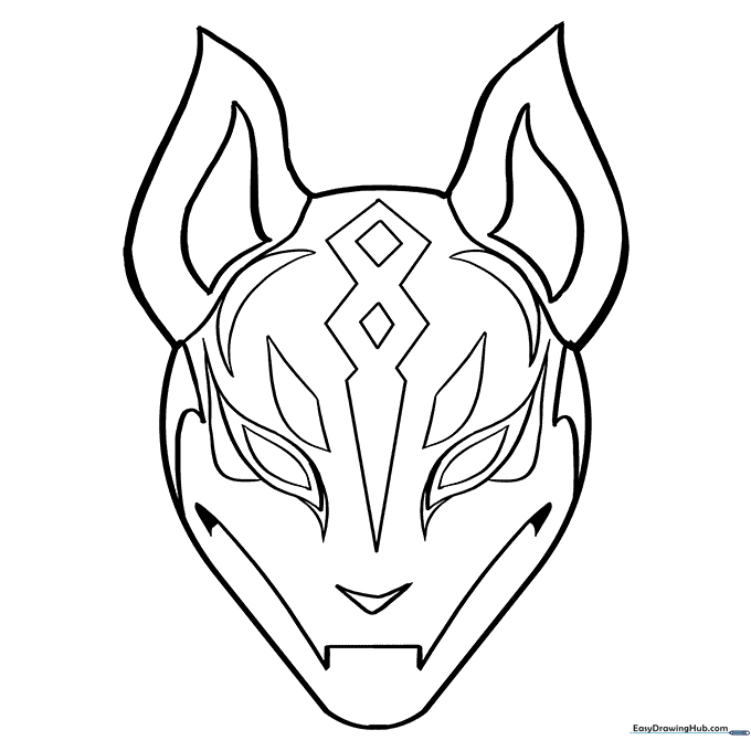 Drift Mask from Fortnite Coloring Sheet