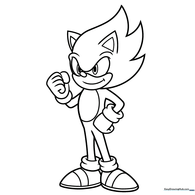 Super Sonic Coloring Sheet
