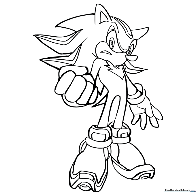 Shadow the Hedgehog Coloring Sheet