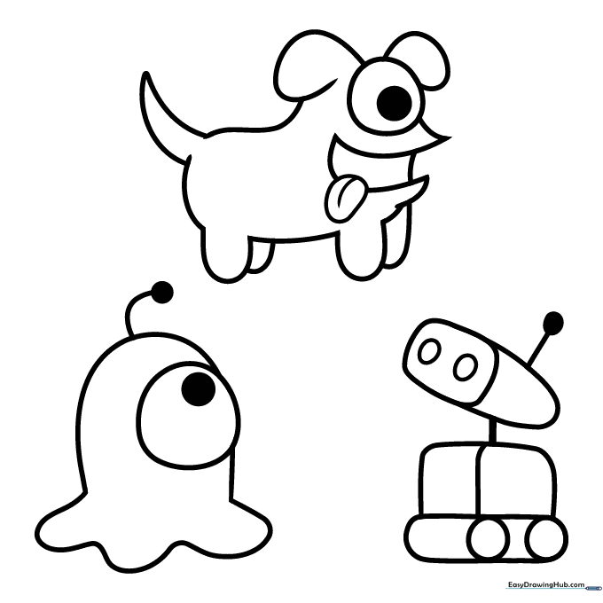Among Us Pets Coloring Sheet