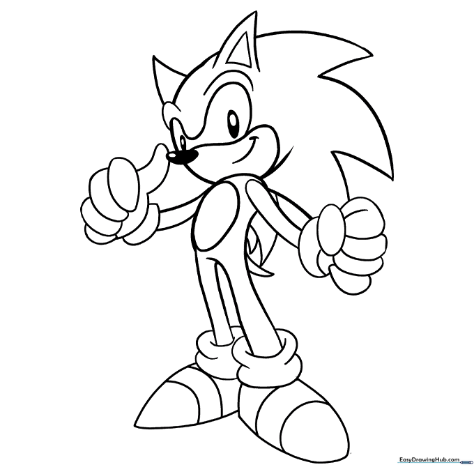 Sonic Coloring Sheet
