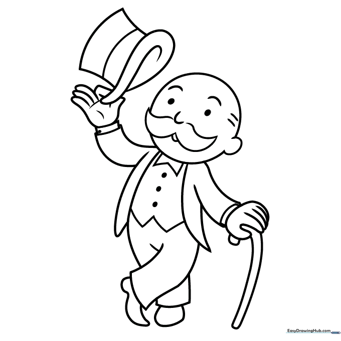 Monopoly Man Coloring Sheet