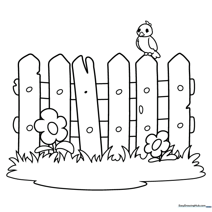 Fence Coloring Sheet