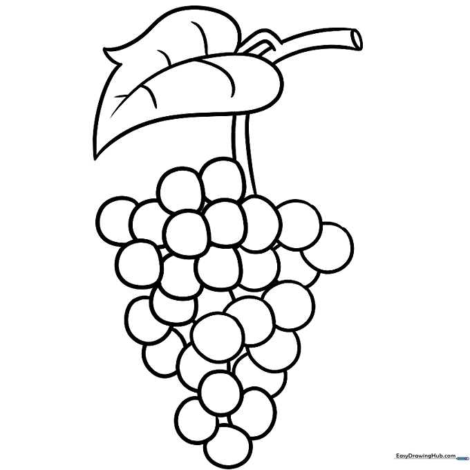 Grapes Coloring Sheet