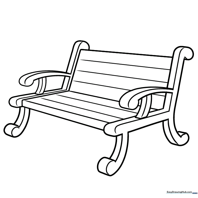 Garden Bench Coloring Sheet