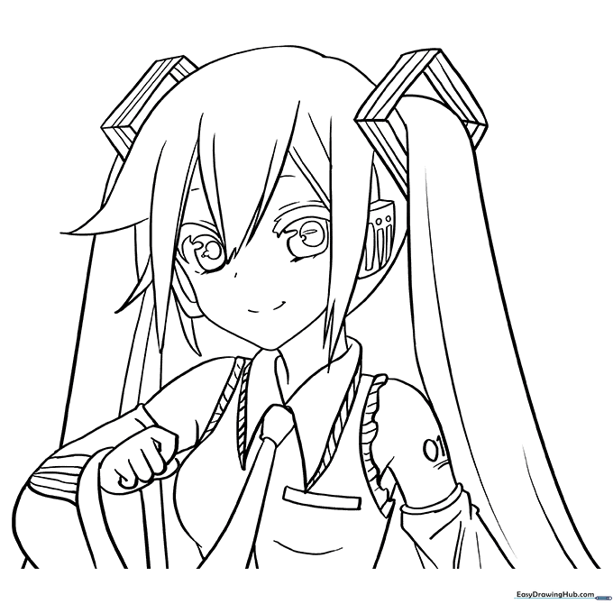 Hatsune Miku Coloring Sheet