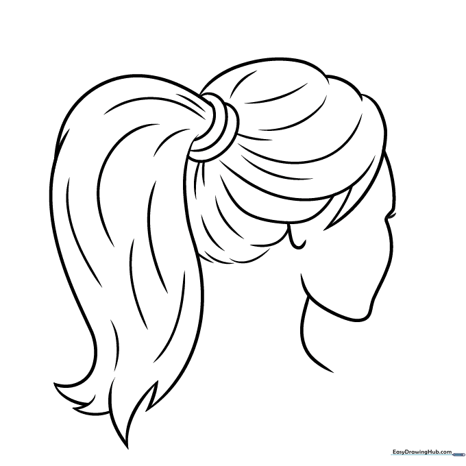 Ponytail Coloring Sheet