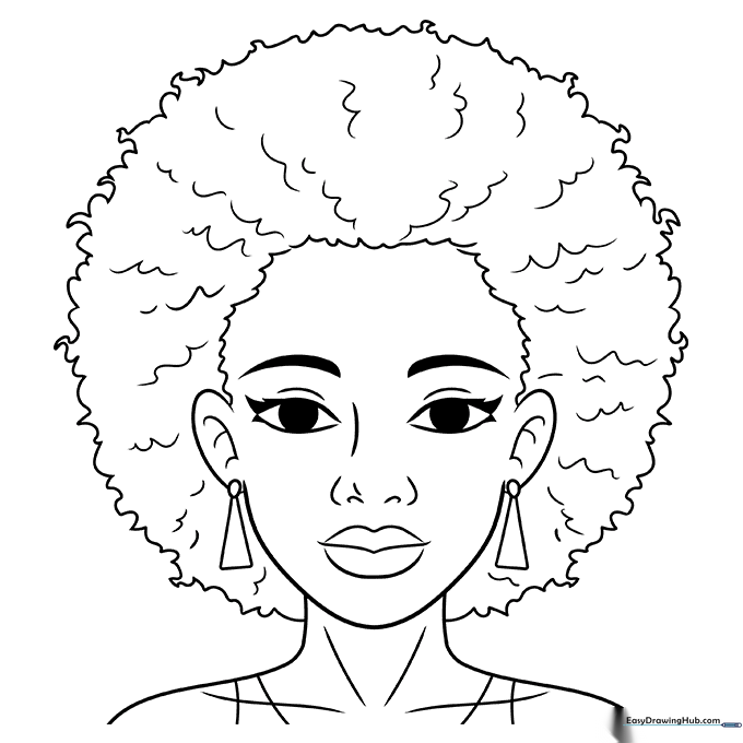 Afro Hair Coloring Sheet