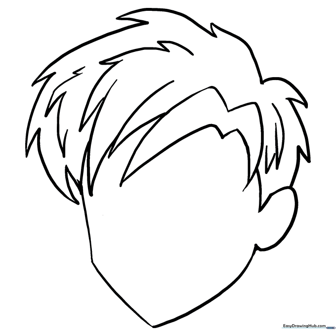 Manga Hair Coloring Sheet