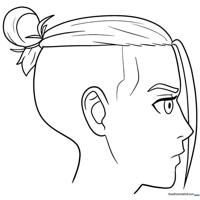 Anime Male Hair Coloring Sheet