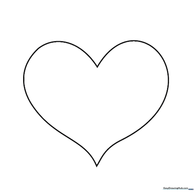 Easy Heart Coloring Sheet