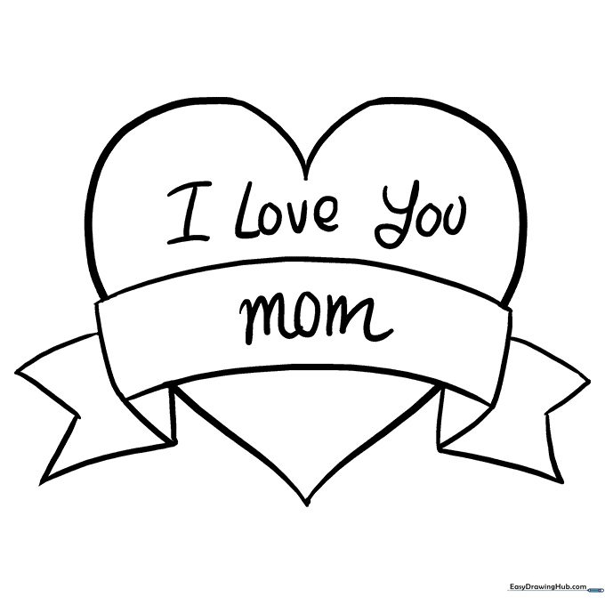 Mother's Day Heart Coloring Sheet