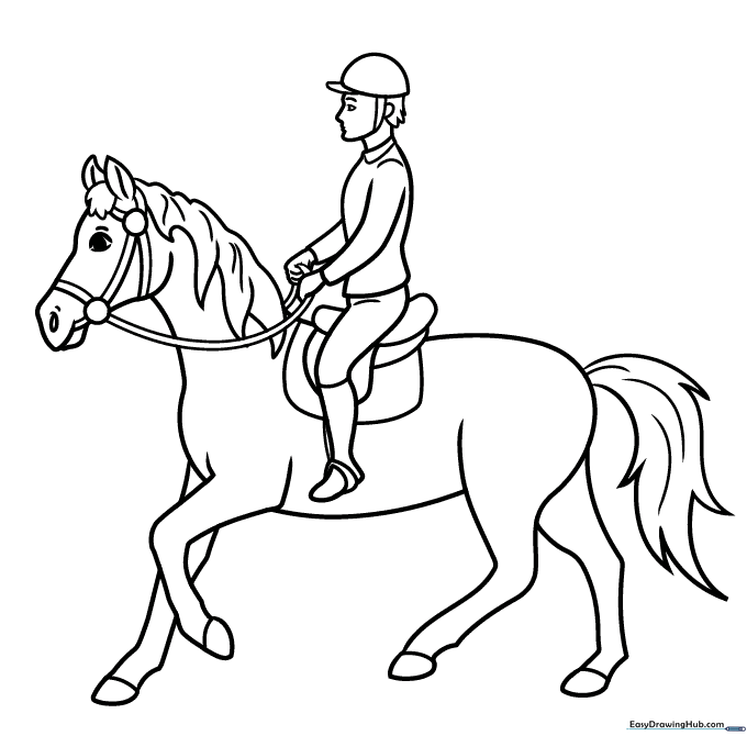 Horse Rider Coloring Sheet