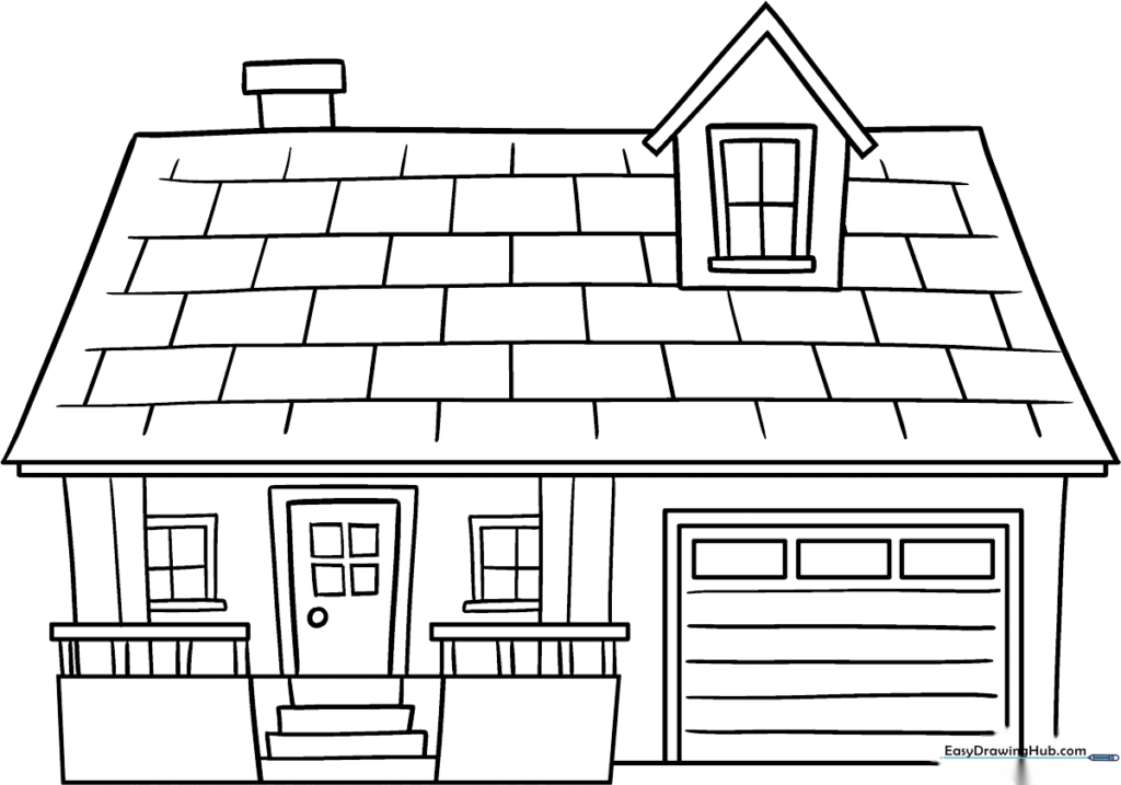 Cartoon House Coloring Sheet