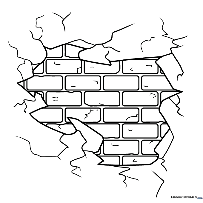 Brick Wall Coloring Sheet
