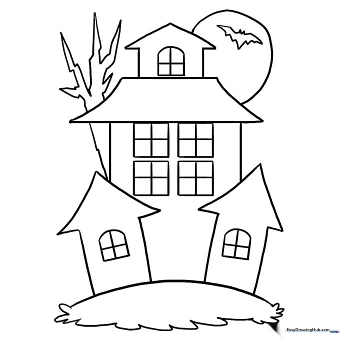 Haunted House Coloring Sheet