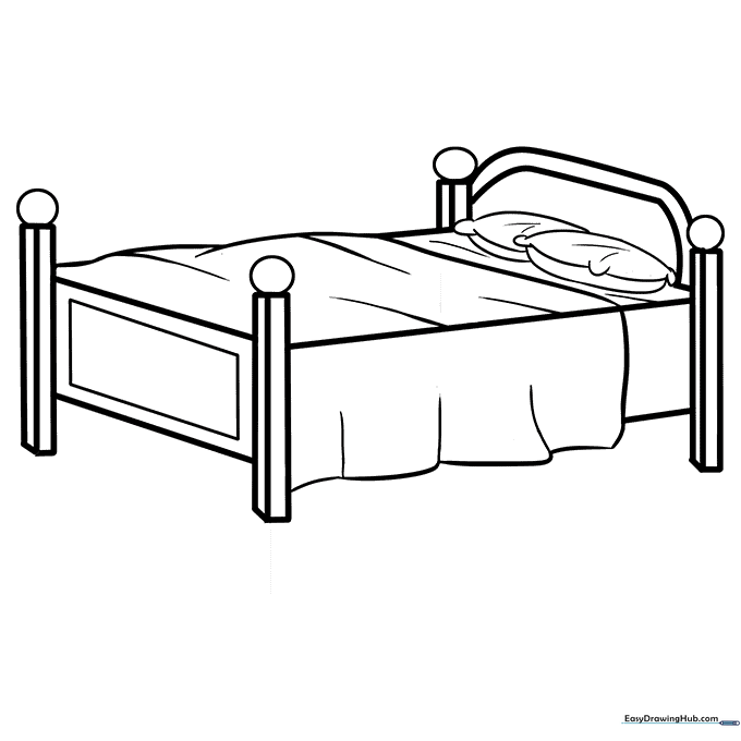 Bed Coloring Sheet