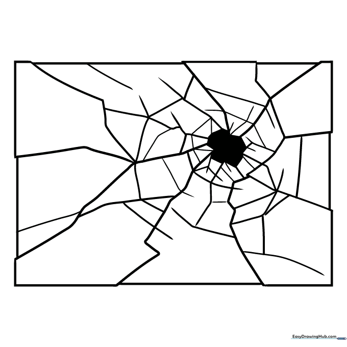 Broken Glass Coloring Sheet